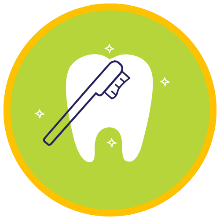 brushing a tooth icon